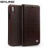 QIALINO for iPhone X Case Flip Wallet Case Cover for iPhone X Apple Geniune Leather Card Stand Slim Folio Cell Phone Bag 