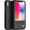 QIALINO for iPhone X Cases Smart View Flip Genuine Leather Window Cover for iPhone X 10 TEN Case kickstand Function