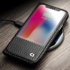 QIALINO for iPhone X Cases Smart View Flip Genuine Leather Window Cover for iPhone X 10 TEN Case kickstand Function