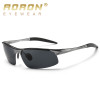 AORON Driving Polaroid Sun Glasses Aluminum Frame Sports Sunglasses Men Polarized Driver Retro Goggles Anti-glare Goggles Oculos