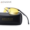  AOWEAR HD Night Vision Glasses for Night Driving Safety Car Driver Goggles Anti-Glare Yellow Sunglasses Men Polarized Eyewear