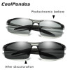 CoolPandas Brand Designer Aluminum Magnesium Photochromic Polarized Sunglasses Men Driving Day and Night Vision zonnebril mannen