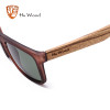  HU WOOD Natural Bamboo Sunglasses for Men Zebra Wood Sun Glasses Polarized Sun glasses Rectangle Lenses Driving UV400 GRS8002