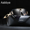 Aabbye Polarized Sunglasses Men Driving Metal Frame Sun Glasses Car Driver Anti-glare Glasses