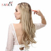 14" 16" 18" 120g Wave Halo Hair Extensions Invisible Ombre Bayalage Synthetic Natural Flip Hidden Secret Wire Crown Grey Pink 
