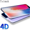 Tsimak 4D Tempered Glass For iPhone X Screen Protector 2nd Gen 3D Full Curved Edge Safety For iPhone X 10 Glass Phone Film Case