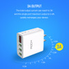 LED Display 3 USB Charger, ROCK Universal Mobile Phone USB Charger Fast Charging Wall Charger For iPhone Samsung Xiaomi Max 2.4A