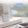 LED Display 3 USB Charger, ROCK Universal Mobile Phone USB Charger Fast Charging Wall Charger For iPhone Samsung Xiaomi Max 2.4A