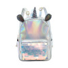  New 2019 Laser Leather Mini Backpack For Women Sequins Unicorn Mochila Girls Travel Back Bags Silver Fashion School Bagpack