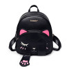 High Quality Cat Ears Backpack Female Funny PU Leather Anime Back to School Bag for Teenagers Girls Small Backpacks Mochila