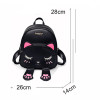 High Quality Cat Ears Backpack Female Funny PU Leather Anime Back to School Bag for Teenagers Girls Small Backpacks Mochila