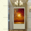Drawing Colorful Picture Home Decorative Handmade Wall Art Acrylic Painting Hand Painted Red Gold Yellow Oil Painting on Canvas