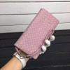 High quality New 2018 Ladies lambskin Long wallets with leather wristlet Sheep Leather Purse Hand woven genuine leather IS1350