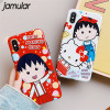 JAMULAR Cartoon Hello Kitty Phone Case For iPhone XR XS MAX 6 6s X 8 7 Plus Sakura Momoko Chibi Maruko Soft Back Cover Fundas