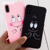 JAMULAR Cute Cartoon Laught Face Big Eye Hard PC Case Cover For iphone X For iphone 6s 6Plus 7 8 Plus 10 Coque Funda Protective