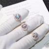  DODO Beautiful Pink Small AAA Zircon Round Rings For Women Luxurious 7mm Main Stone Wedding Engagement Jewelry Anillos JZ069