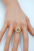 Charm Zircon 26 English Letter Fashion Ring Copper Micro Inlaid Cubic Zirconia Zircon Cz Ring Size Adjustable