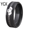 Tungsten Carbide Men's Black Ring Classic Claddagh Design Women's Wedding Band Love Ring Friendship Gift Engagement Party Ring