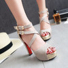 2019 Summer New Arrival Bling High-heeled Women's Fashion Sandals