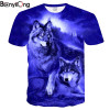 BIANYILONG 2018 flame Wolf printed 3D T shirts Men T-shirts New Design Tops Tees Short Sleeve Shirt Summer Animal Drop ship