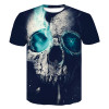 2022 New Mens Summer Skull Poker Printing Men Short Sleeve T-shirt 3D T Shirt Casual T-shirt Plus Size T-shirt