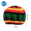 Miya Mona Men's Winter Hat Wig Braid Jamaican Bob Marley Rasta Multicolor Headwear Striped Cappello Beanie Hip hop knit cap