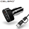 3 USB Car Charger Quick Charge 3.0 Car-Charger Mobile Phone QC 3.0 Car USB Charger Fast Charging Adapter For Samsung S8 Note 8