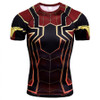 Captain America Spiderman 3D Printed T-Shirts Men Compression Shirt Short Sleeve Crossfit Tops G ym Bodybuilding T Shirt Anime