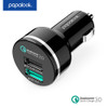 papalook Car Charger Quick Charge 2.0 3.0 Mobile Phone Car-charger Dual USB Car Charger for iPhone 7 Samsung Car Phone Charger