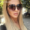 TOYEARN 2019 New Fashion Lady Oversize Rimless Square Sunglasses Women Small Bee Glasses Gradient Sun Glasses For Female  UV400