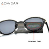  AOWEAR Fashion Cat Eye Sunglasses Women Polarized Luxury Quality Mirror Cateye Sun Glasses Ladies UV400 Eye Protective Shades