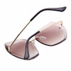 2018 Luxury Vintage Rimless sunglasses women Brand Designer Oversized sunglasses Female sun glasses for lady Mirror Shades UV400