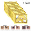 24k Gold Crystal Collagen Eye Mask Anti Aging/Dark Circles/Puffiness Moisturizing Eye Masks Colageno Gel Eye Pads