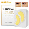  LANBENA 24K Gold Crystal Eye Mask Collagen Anti-Aging Wrinkle Skin Firming Dark Circles Puffiness Bag Sleep Eye Patch 20Pair