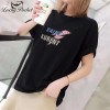 Summer Women New O-Neck T-Shirt 100% Cotton Top Female SL Letter Printed Tee Casual Loose High Quality Brand Tshirts 3 Colors T