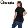 Gosopin Plus Size Twist Front T Shirts Sexy Summer Women Tops Deep V Neck Big Size Fashion Ladies Shirts Blusa 5xl LC251824
