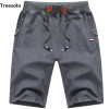 Cotton Shorts Men Summer Beach Short Male Casual Shorts Mens Solid boardshorts High Quality Elastic Fashion Short men S-5XL 1012