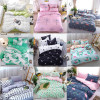 Bedding Sets Geometric Pattern Bed Sheet Children Student Dormitory Bed Linings Cartoon 3/4pcs Pillowcases Cover Set