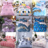 Bedding Sets Geometric Pattern Bed Sheet Children Student Dormitory Bed Linings Cartoon 3/4pcs Pillowcases Cover Set