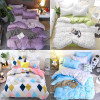 Bedding Sets Geometric Pattern Bed Sheet Children Student Dormitory Bed Linings Cartoon 3/4pcs Pillowcases Cover Set