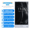 DOOGEE MIX bezel-less mirror silver Smartphone Dual Camera 5.5'' AMOLED MTK Helio P25 Octa Core 6GB+64GB Android 7 mobile phone