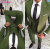 Linyixun Men Suit For Wedding Groom Suits 2018 New Designer Green Three Pieces Set Slim Fit Formal Prom Party Suit Tuxedo Costum 