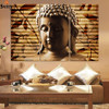 3pieces classical buddha painting solemn Buddhism wall canvas art asian Religion ancient picture for house decoration no frame