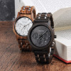 BOBO BIRD Wood Watches Men Business Luxury Stop Watch Color Optional with Wood Stainless Steel Band V-P19