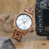 BOBO BIRD Wooden Watch Men relogio masculino Wood Metal Strap Chronograph Date Quartz Watches Luxury Versatile Timepieces WP19