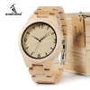 BOBO BIRD WH01 Pine Wooden Quartz Watch Season Gift Design for Anniversary Edition Series of Wooden Watches Maple OEM