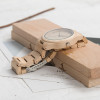 BOBO BIRD WH01 Pine Wooden Quartz Watch Season Gift Design for Anniversary Edition Series of Wooden Watches Maple OEM