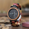  BOBO BIRD Wood Watch Men Women Quartz Week Date Timepiece Colorful Wooden Band logo Customize U-P14-1