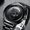 Men 3D Skull Watch LIGE Top Brand Quartz Stainless Steel Watchs Men Fashion Business Waterproof Creative Clock Relogio masculino