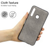 Denim Leather Canvas Case For Huawei P Smart Plus 2019 Phone Cover Business Cloth Soft Back Cover for Honor 20 lite Honor 10i